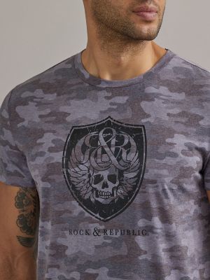 Men's Camo Skull Tee in Blue Camo alternative view