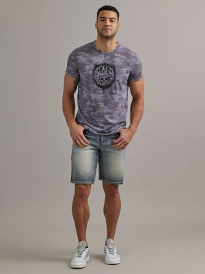 Men's Camo Skull Tee in Blue Camo