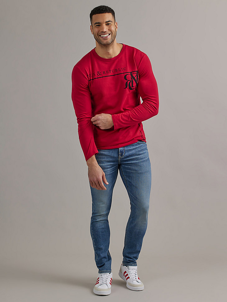 Long Sleeve Tee in Red main view