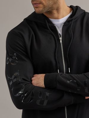 Men's Zip Up Logo Jacket in Black alternative view