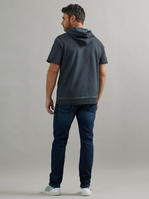 Men's Short Sleeve Hoodie in Black alternative view