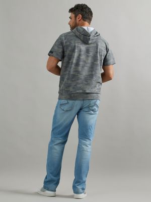 Men's Short Sleeve Hoodie in Grey Camo alternative view