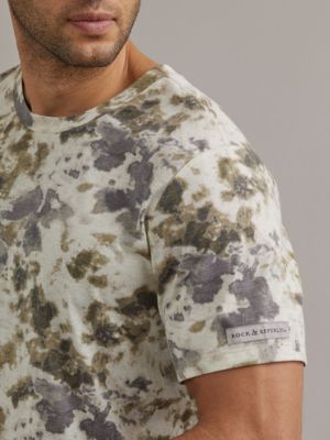 Men's Tie Dye Tee in Olive & Grey Tie Dye alternative view