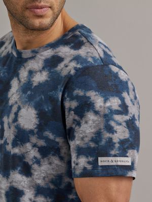 Men's Tie Dye Tee in Blue & Grey Tie Dye alternative view