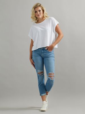 Women's Indee Boyfriend Jean in Girly Grunge main view