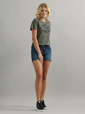 Rock & Republic Women's Denim Rx Fever Stretch 4.5 Short, Around Town, 0  at  Women's Clothing store