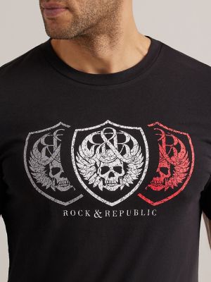 Men's Tri Skull Tee in Black alternative view 2