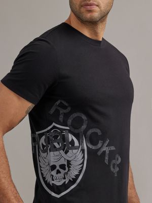 Men's Side Skull Tee in Black alternative view