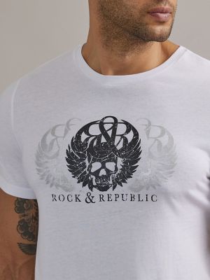 Men's Split Skull Tee in White alternative view