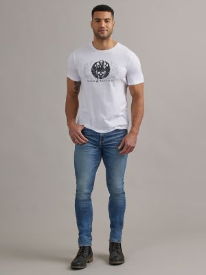  Rock & Republic Mens Graphic Tee T-Shirt, Black Box