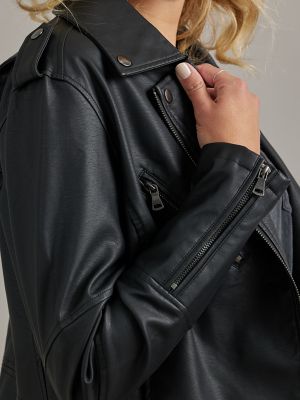 Women's Vegan Leather Jacket, Women's Jackets