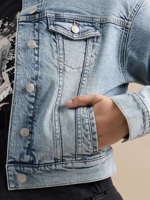 Women's Cropped Denim Jacket in Daydreaming alternative view 7