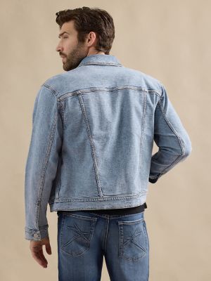 Men's Denim Zip Up Jacket in Acid Rock alternative view