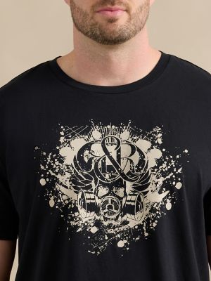 Men's Vintage Skull Tee in Black alternative view 3