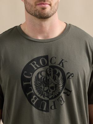 Men's Burr Logo Tee in Olive alternative view 3