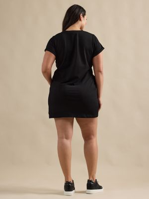 Women's T-shirt Dress in Black alternative view 5