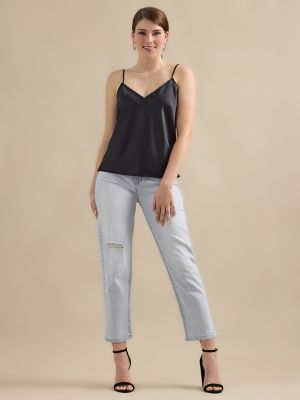 Women's Sateen Cami in Black